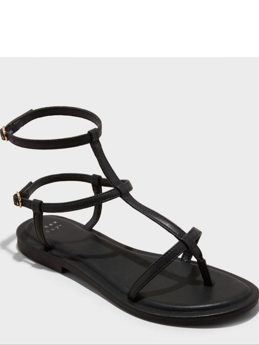 Women's Gillian Gladiator Sandals - A New Day Black 7.5